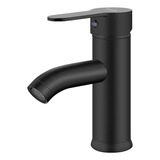 Grifo Monomando Mezclador Lavabo Grifo De Baño Negro Mate