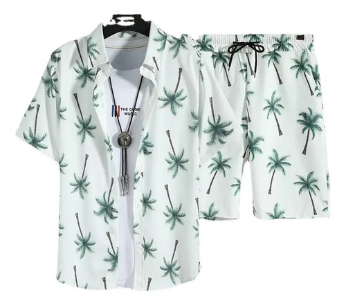 Hawaiana Conjunto Camisa Mangas Cortas Y Short Hombre