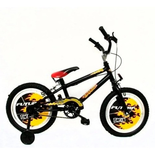 Bicicleta Futura Rodado 16 Bmx Twin Infantil Negro 4050n
