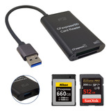 Adaptador Type-c/usb3.0 Para Leitor D Cartão Cfexpress/sd F3