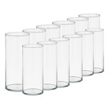 Kit De Vasos Tubo Vidro Cilíndrico Decoração Arranjo Flores