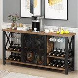 Mueble Para Bar De Vino Color Marron Marca O&k Furniture