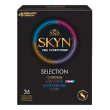 Caja 36 Condones Preservativo Skyn Selection Varios No Latex