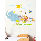 Vinil Decorativo Pared  Niño Niña Animalitos Habitacion 