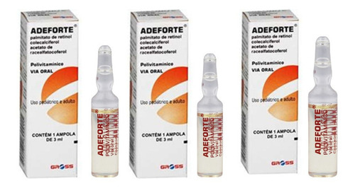 Adeforte Ampola Polivitamínico Solução ( Kit 3 Unidades )