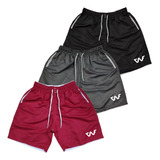 Kit 3 Shorts Bermuda Tactel Masculina Short Mauricinho Curto