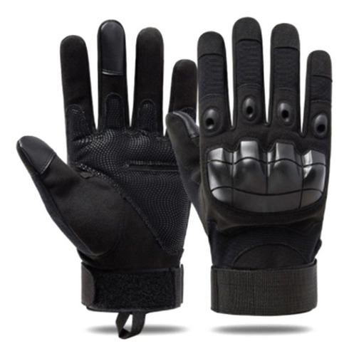 A) Black Indestructible Finger Sports Gym Gloves