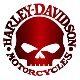 Sticker Harley Davidson Calavera Reflejante Vinil Skull