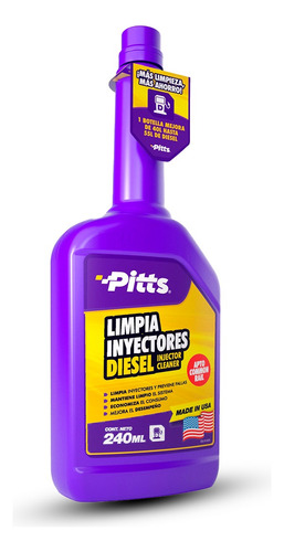 Limpia Inyectores Combustible Diesel Pitts - 240 Ml