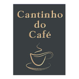 Quadro Entalhado Madeira - Cantinho Do Café (preto) 30x40v