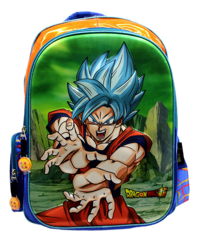 Mochila Escolar Primaria  Dragon Ball Super 3d Goku Rígida