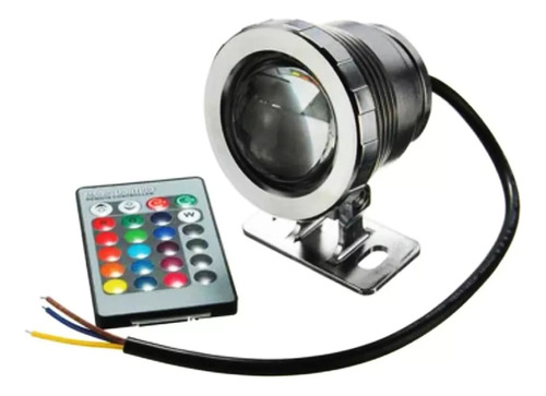 Foco Piscina Multicolor 12v 10w Rgb Ip68 Led Para Sobreponer