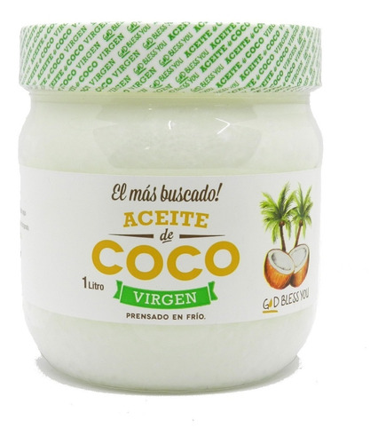 Aceite De Coco Virgen God Bless You X1 Litro.