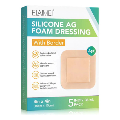 5 Parches Apósito Espuma Silicona 10x10cm Cuidado De Heridas | Meses sin interés