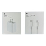 Cargador Original Apple 20w + Cable Usb-c A Lightning De 1m