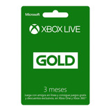 Membresia Xbox Live Gold 3 Meses - Xbox 360 - One