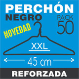 Perchas De Alambre - Perchón X50 Reforzada - Color Negro