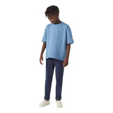 Calça Social Hering Infantil Slim Azul