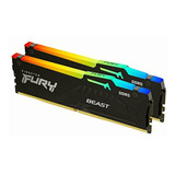 Kit Memoria Ram Kingston Fury Beast Rgb 32gb Ddr5 6000mhz