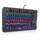 Teclado Gamer Mecânico Usb Pc Computador Rgb Led Switch Azul