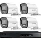 Kit Seguridad Hikvision 4 Camaras Vision Nocturna Color M3k