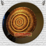 Mandala Artesanal Espiral Cipó Com Moldura Espelho Bronze