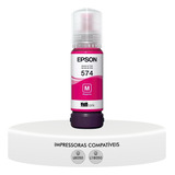 Refil De Tinta Magenta T574 Original Epson L8050 L18050