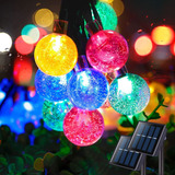 Guirnalda Luces Solar Decoración Navidad Multicolor Exterior