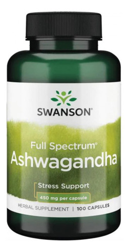 Suplemento En Cápsula Swanson  Suplementos Full Spectrum Aswagandha Ashwagandha En Pote De 1ml 100 Un