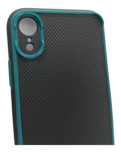 Capa Anti Impacto Para iPhone XR - Capinha Preto C/ Verde