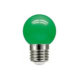 10 Lâmpada Bolinha Léd 1,5w G45 E27 Colorida Verde