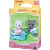 Calico Critters Gemelos Persian Persa Gris Sylvanian Familie