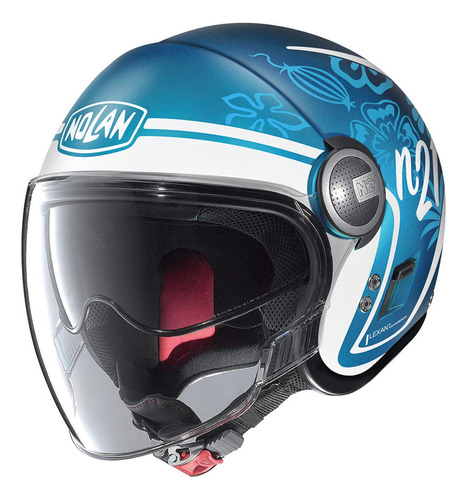 Casco Para Moto N21 Visor Playa Azul Zafiro Talla S Nolan