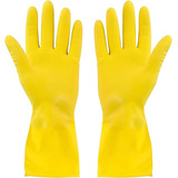 Guantes Amarillo De Limpieza Alimento Látex Jardinería S M L