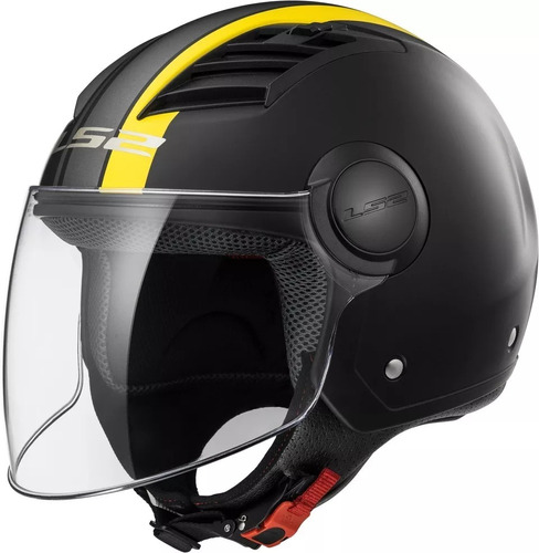 Casco Abierto Ls2 562 Airflow Metropolis Negro Amarillo L