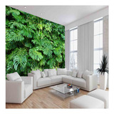 Adesivo De Parede Mural Verde Plantas Folhas 12m² Xna248