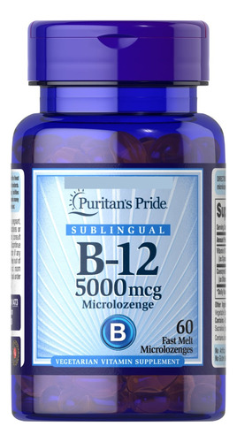Vitamina B12 Sublingual 5000mcg 60 Tabletas