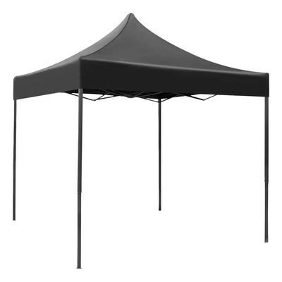 Carpa Toldo Plegable Reforzado 2x2 Acero Inoxidable Lona Impermeable Color Negro