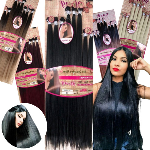 Cabelo Orgânico Weng Liso 70cm 270g 8 Telas Lançamento 