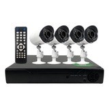 Kit X4 Cámaras De Seguridad Con Dvr Exterior Interior 1080p 