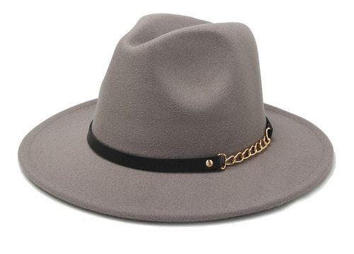 Sombrero Fieltro Paño Pharrel Cowboy Mujer Hombre Cadena