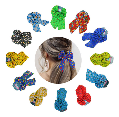 Moño Broches Para El Cabello Con Coletas Niñas 12pz