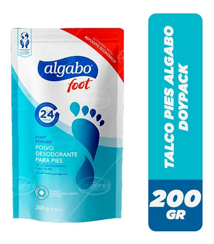 Algabo Talco Polvo Desodorante Para Pies 200gr