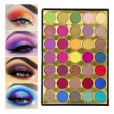 Sombra De Ojos Con Fluorescencia Nacarada, 35 Colores, Lumin