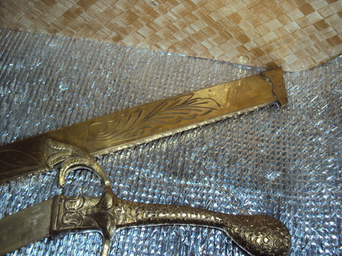 Espada Cabeça /serepenti Bainha De Bronze ;colecionador 