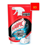 Harpic Limpiador Baños Sarro Y Manchas Repuestos X 3 Uni.