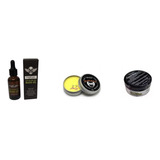 Kit Aceite Barba, Balsamo Y Cera Pelo, Barberia, Barbero