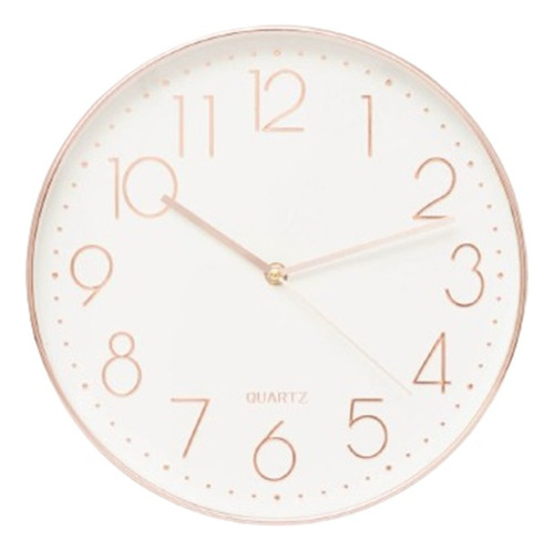 Reloj Mural Decorativo Tono Rose Gold 30cm