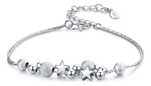 Pulsera De Plata S925 De Estrellas, Regalo Ideal Para Mujer