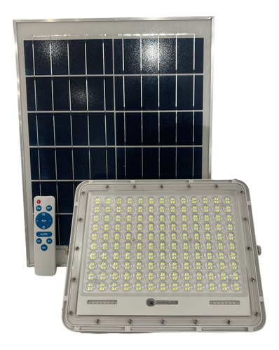 Reflector Led Solar 200w Con Panel Solar Alta Potencia